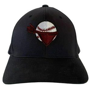 Vintage Yupoong Hat Quad City River Bandits Iowa Baseball S/M FLEXFIT Black